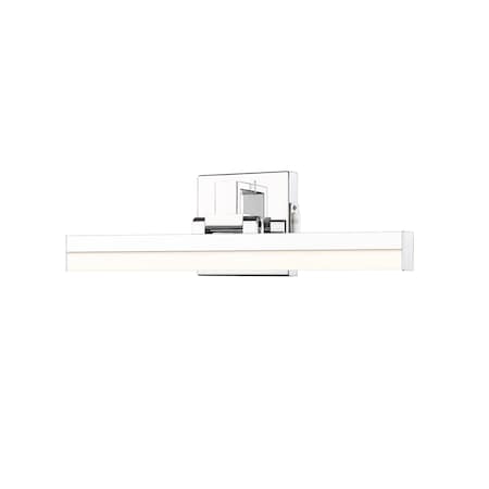 Z-Lite Liam Vanity, 1-Light, 18 In.W x 3 In.L x 5 In.H, Chrome /Frosted 1009-18W-CH-LED